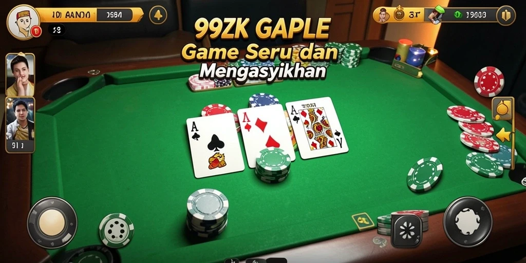 Tampilan gameplay Gaple yang menarik di 99ZK