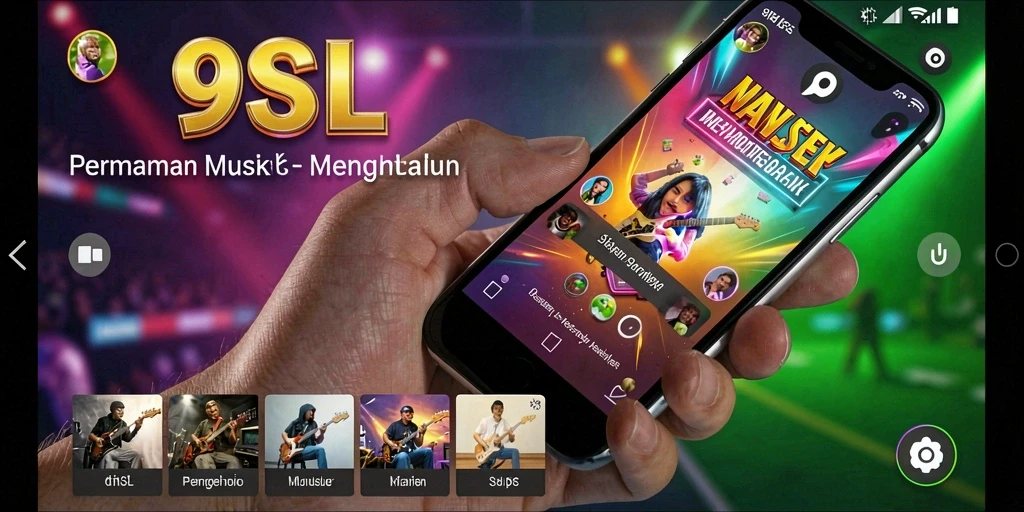 Tampilan gameplay 9SL yang penuh warna dan dinamis.