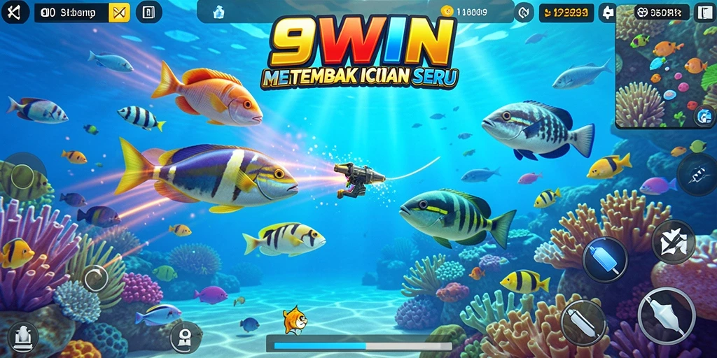 Gameplay seru menembak ikan di 9WIN dengan efek visual menarik.