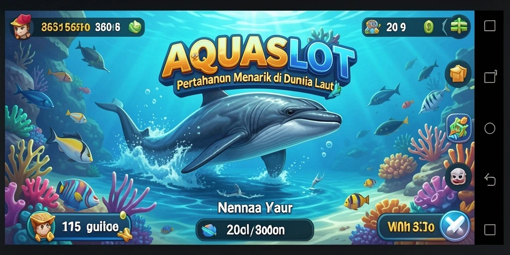 Tangkapan layar AQUASLOT dengan tampilan menakjubkan dari pertahanan laut.