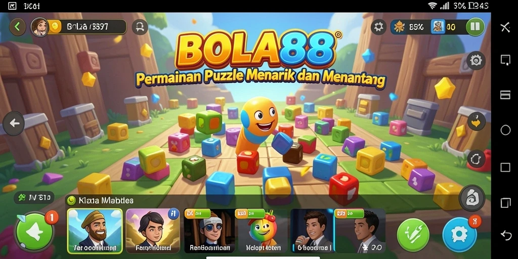Tampilan antarmuka BOLA88 dengan gameplay Puzzle yang seru.