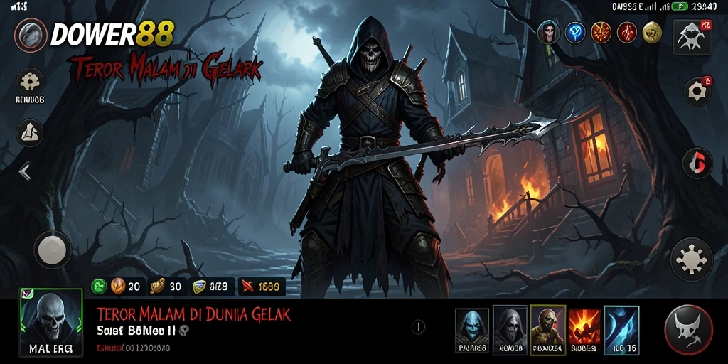 Screenshot gameplay DOWER88 dengan suasana yang mencekam.