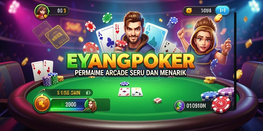 Screenshot utama EYANGPOKER menampilkan gameplay yang mendebarkan.
