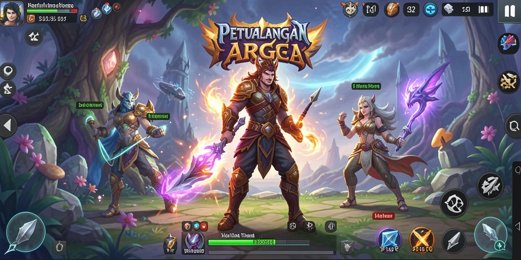 Tampilan seru gameplay F32 yang penuh aksi ARPG.