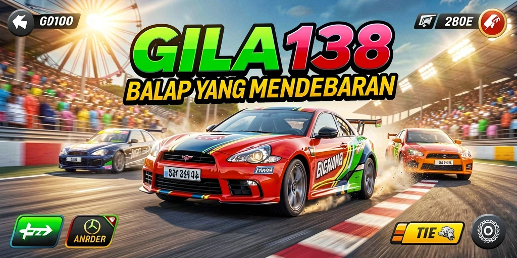 Tangkapan layar GILA138 menunjukkan aksi balap yang mendebarkan.