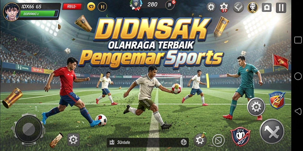 Screenshot gameplay IDX66 menampilkan pertandingan olahraga yang intens dan mengasyikkan.