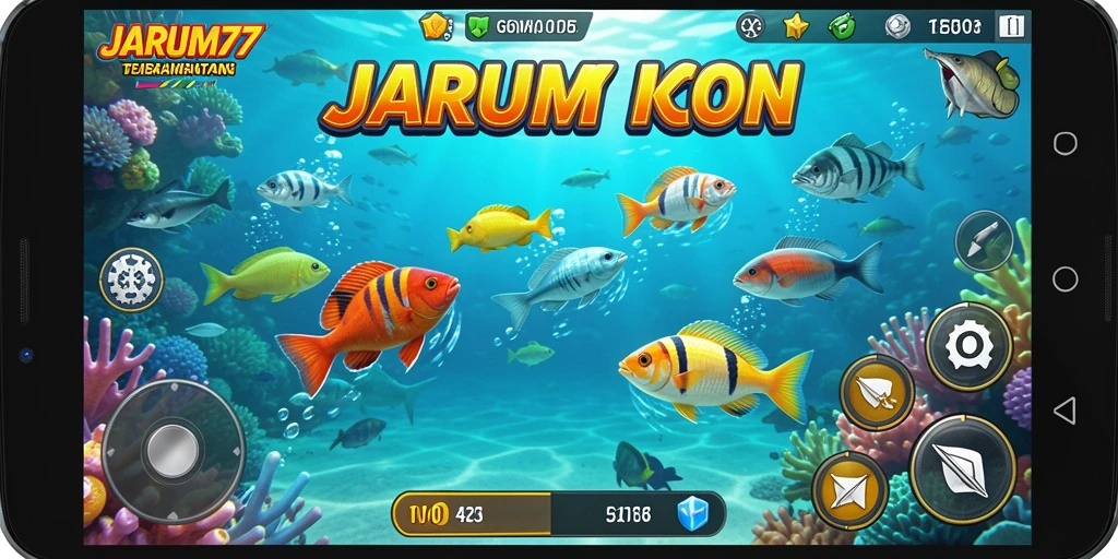 Screenshot gameplay JARUM77 menampilkan aksi menembak ikan yang seru.