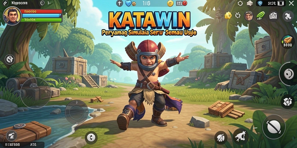 Tampilan grafik KATAWIN menampilkan gameplay yang menarik dan interaktif.