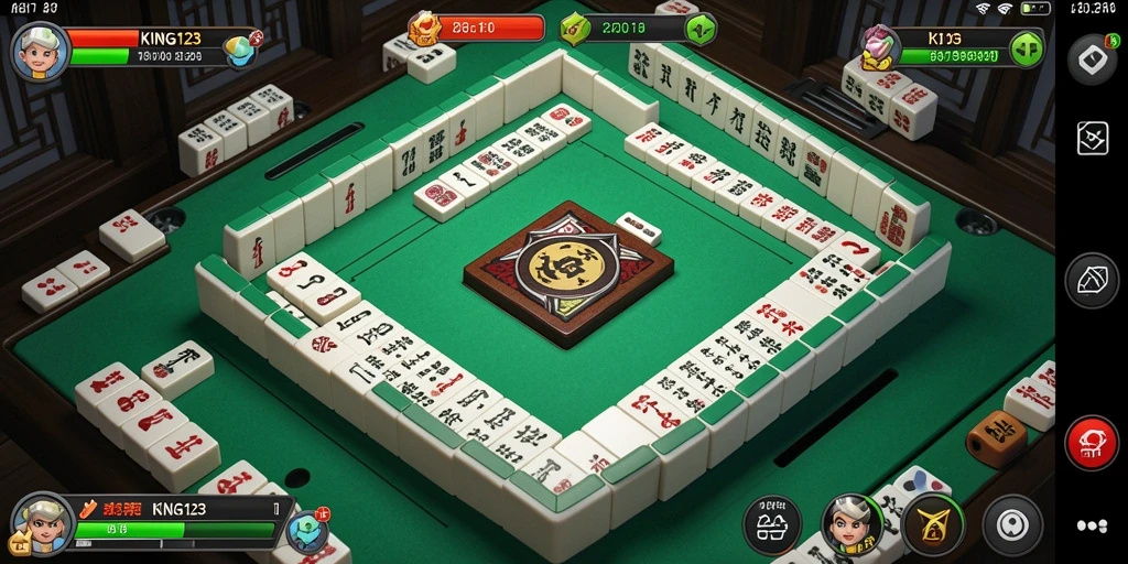 Screenshot gameplay KING123 menampilkan suasana mengasyikkan Mahjong.