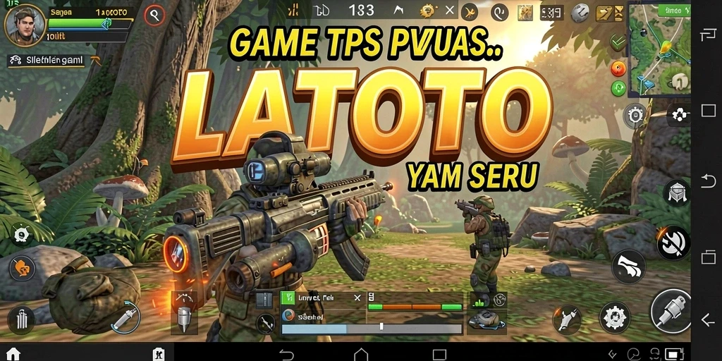Screenshot utama LATOTO menampilkan aksi menegangkan dalam gameplay TPS.