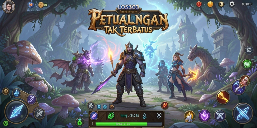 Screenshot gameplay LOS303 dengan pertarungan epik dan petualangan mendebarkan.
