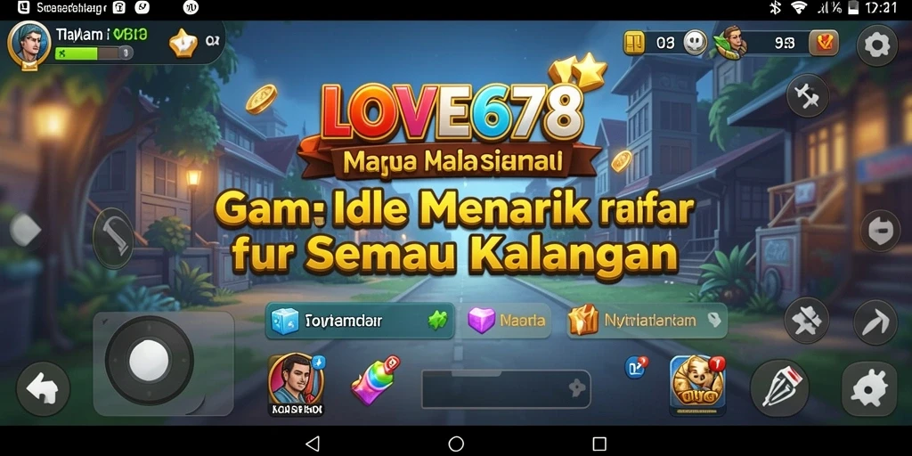 Screenshot gameplay LOVE678 menampilkan suasana santai dengan elemen Idle yang menarik.