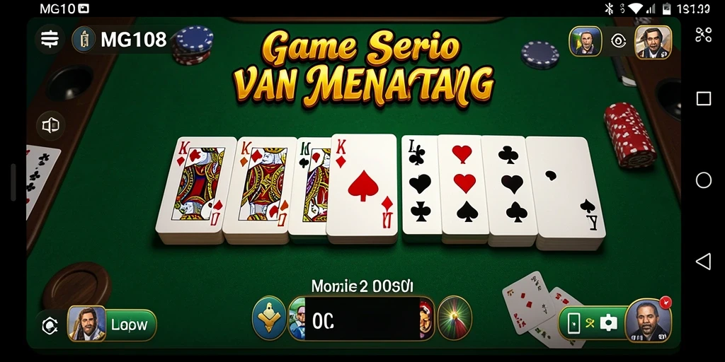 Tampilan gameplay seru dalam game Domino MG108.