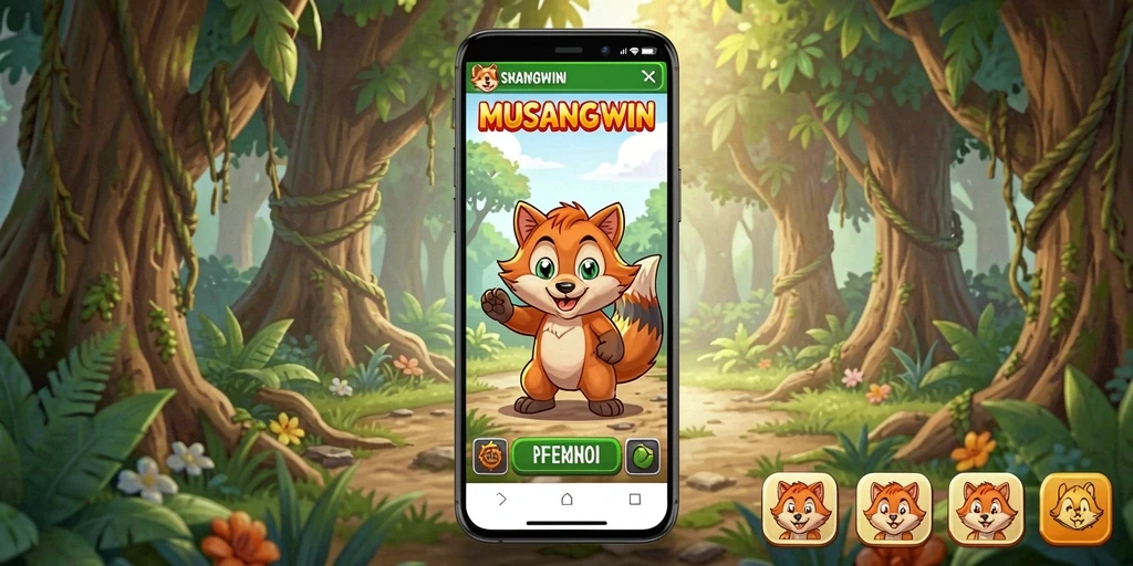 Tampilan gameplay <strong>MUSANGWIN</strong> dengan mekanik Idle yang menarik.