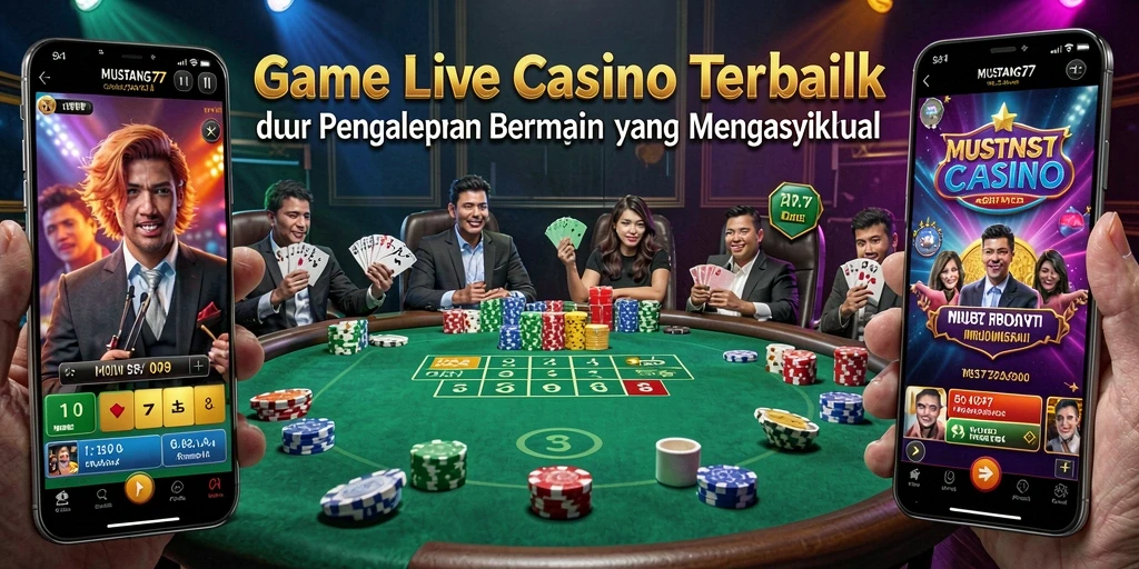 Screenshot gameplay Live Casino MUSTANG77 yang mendebarkan.