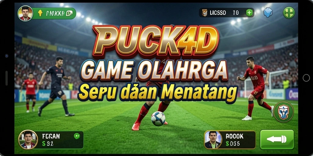 Screenshot utama PUCUL4D menampilkan aksi permainan olahraga yang seru dan dinamis.