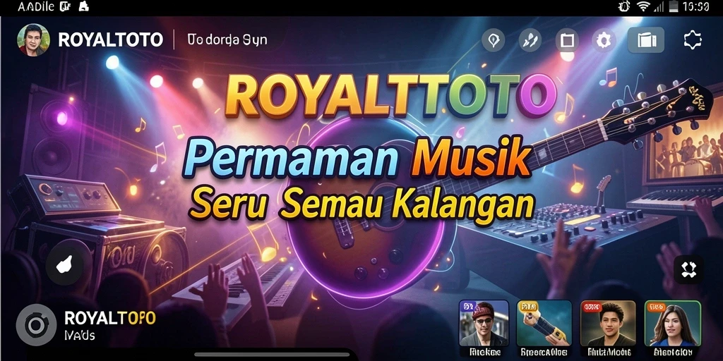 Tampilan gameplay ROYALTOTO dengan efek musik yang memukau.