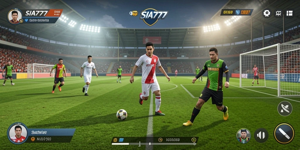 Tampilan menarik gameplay SIA777 dalam pertandingan sepak bola.