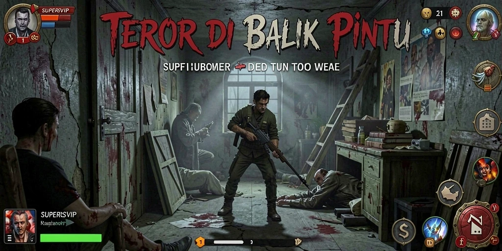 Tampilan gameplay menyeramkan dari SUPERSVIP.