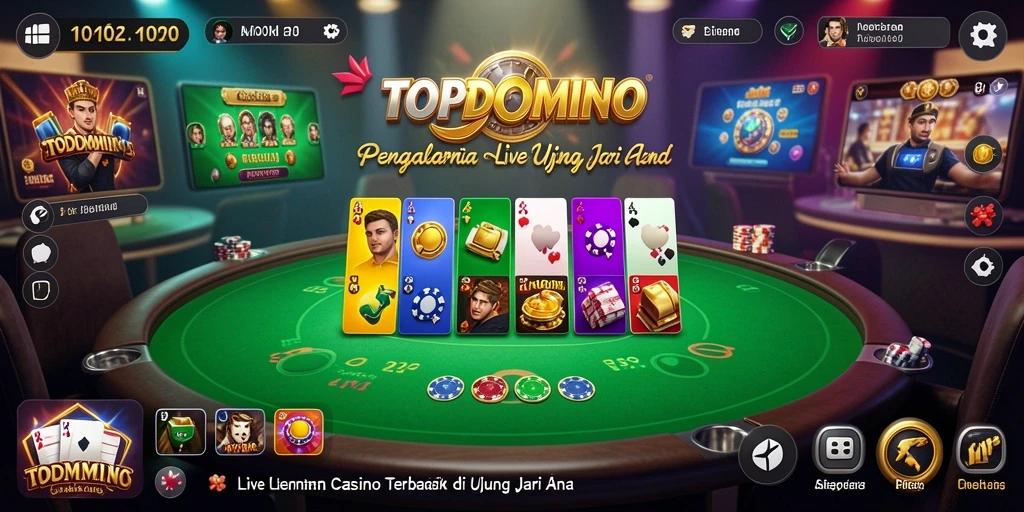 Screenshot gameplay Live Casino dengan dealer yang profesional dan antusias.