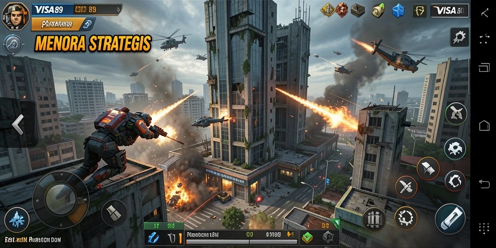 Tangkapan layar menunjukkan aksi mendebarkan dalam gameplay Tower Defense.