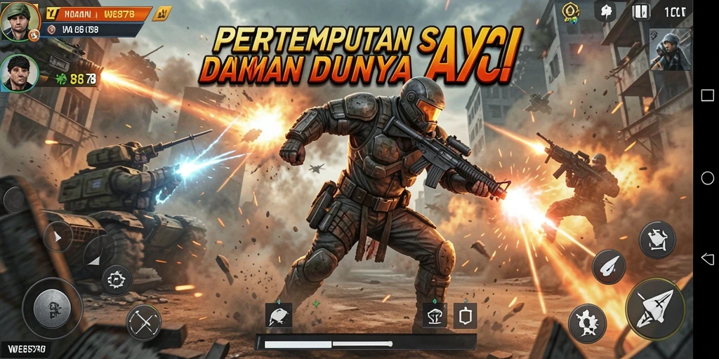 Tampilan gameplay seru dari WE878 dengan aksi intens.